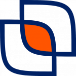 Icon der Anforderungsfabrik in orange-blau