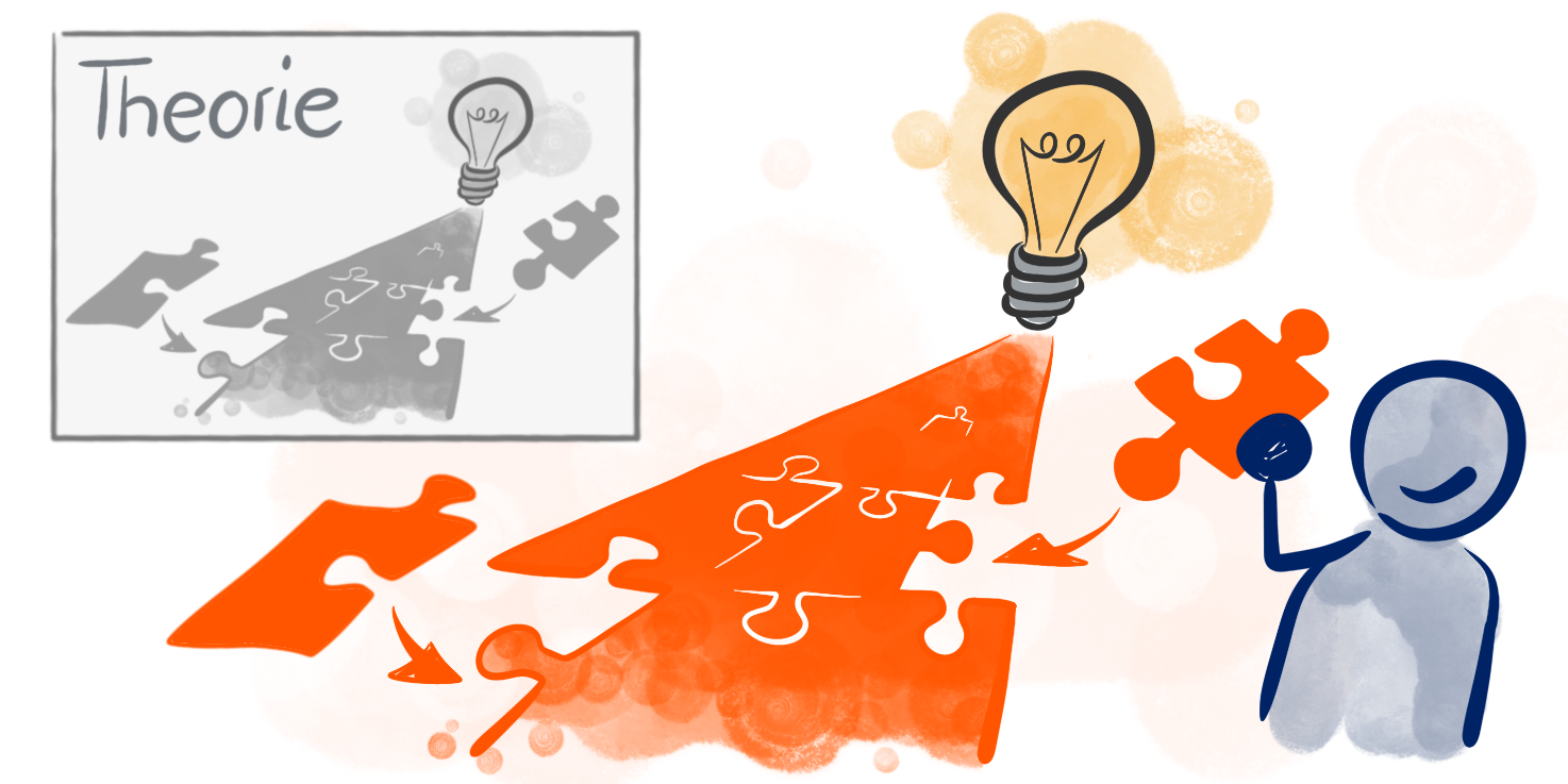 Viele Puzzleteile als Sinnbild für Kompetenzen, die wir uns aneignen